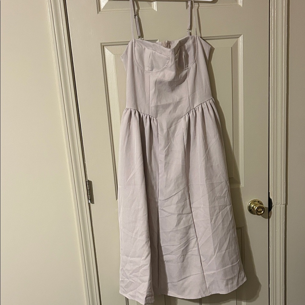 Elegant Cream Dropwaist Dress